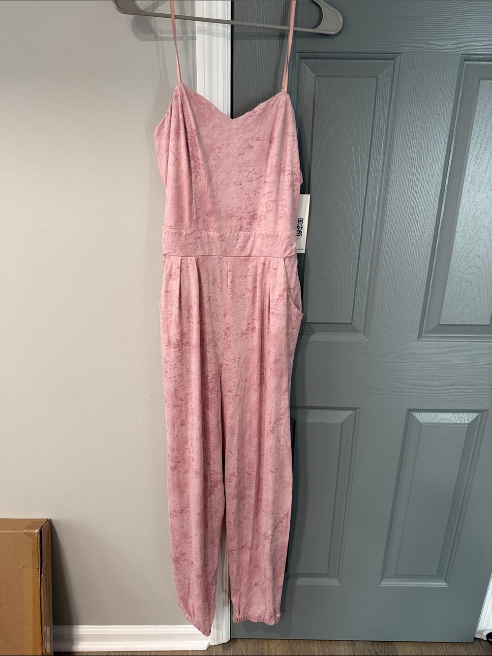 Blush Pink  Spaghetti-Strap Jumpsuit NWT